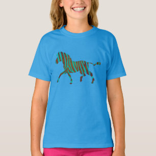 Zebra Brown and Teal Print shirts