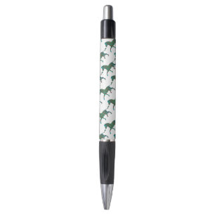 Zebra Brown and Teal Print Silhouette Pen