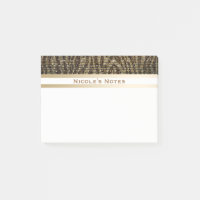 Zebra Brown Gold Sparkle Glam Trendy Personalized