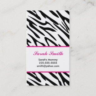Zebra Calling Card