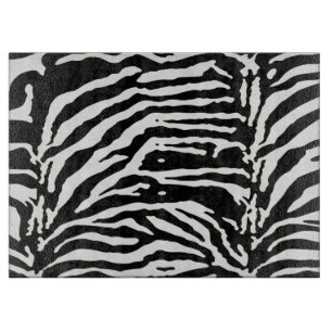Zebra Camouflage Black and White Artistic Pattern Cutting Board