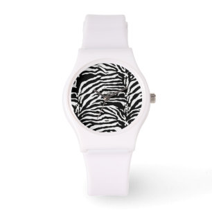 Zebra Camouflage Black and White Artistic Pattern Watch
