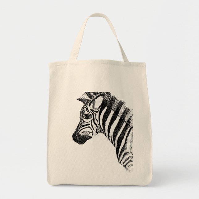 Zebra Canvas Bag (Front)