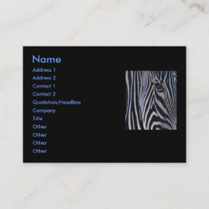 Zebra Carte de visite