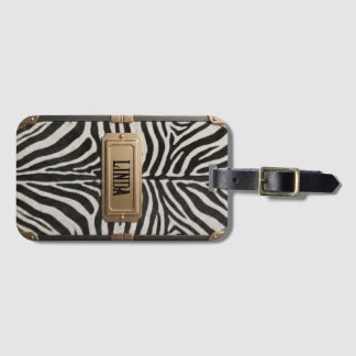 Zebra case luggage tag