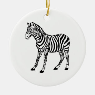 zebra ceramic ornament
