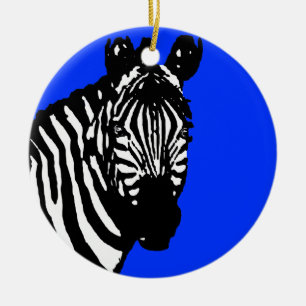 zebra ceramic ornament