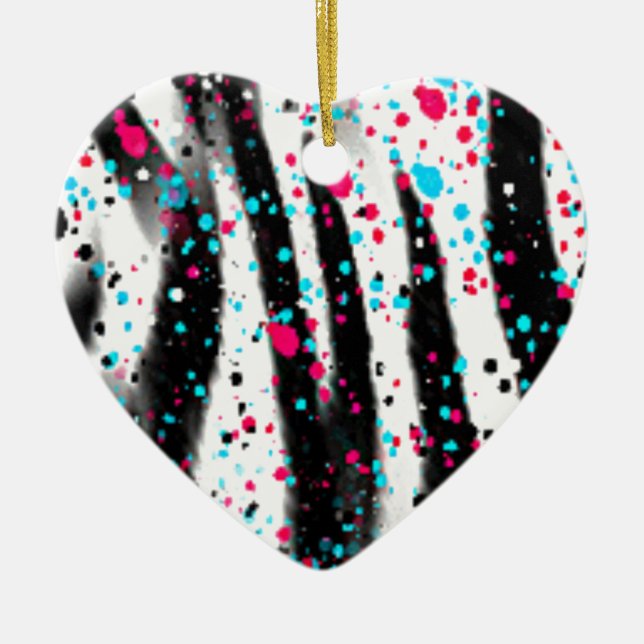 Zebra Ceramic Ornament (Front)
