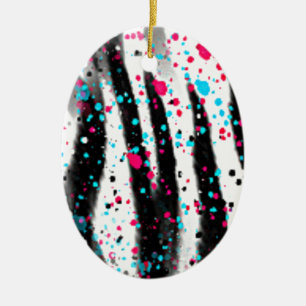 Zebra Ceramic Ornament