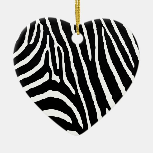 Zebra Ceramic Ornament (Front)