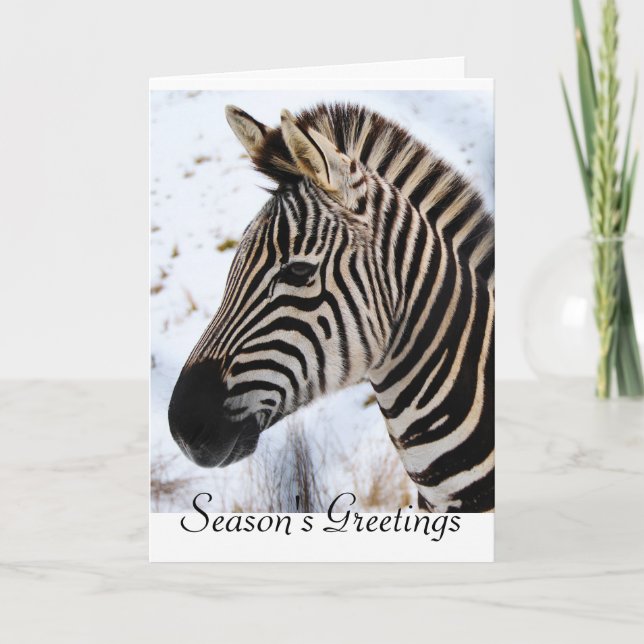 Zebra Christmas card (Front)