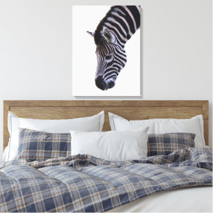 Zebra Close-Up Black & White Wildlife Wall Art