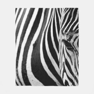 ZEBRA CLOSE-UP VIEW FLEECE BLANKET