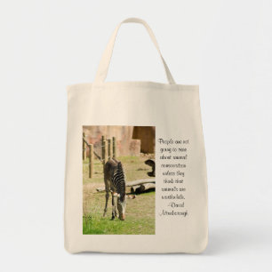 zebra conservation tote bag