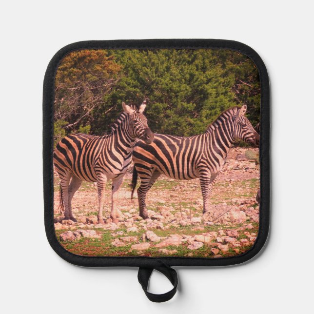 Zebra Couple Pot Holder (Front)