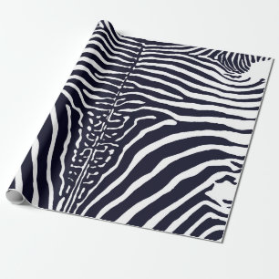 Zebra Cowhide Print black and white wrapping paper