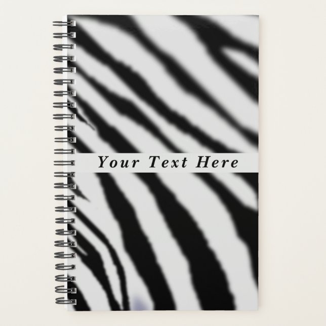 Zebra - Customizable - Add Your Text / Name - Planner (Front)