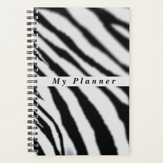 Zebra - Customizable - Add Your Text / Name Planner (Front)