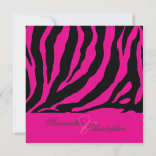 zebra/Customizable background colour Invitation