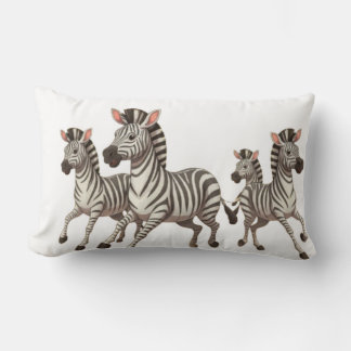 Zebra Dash: Savannah Adventures Lumbar Pillow