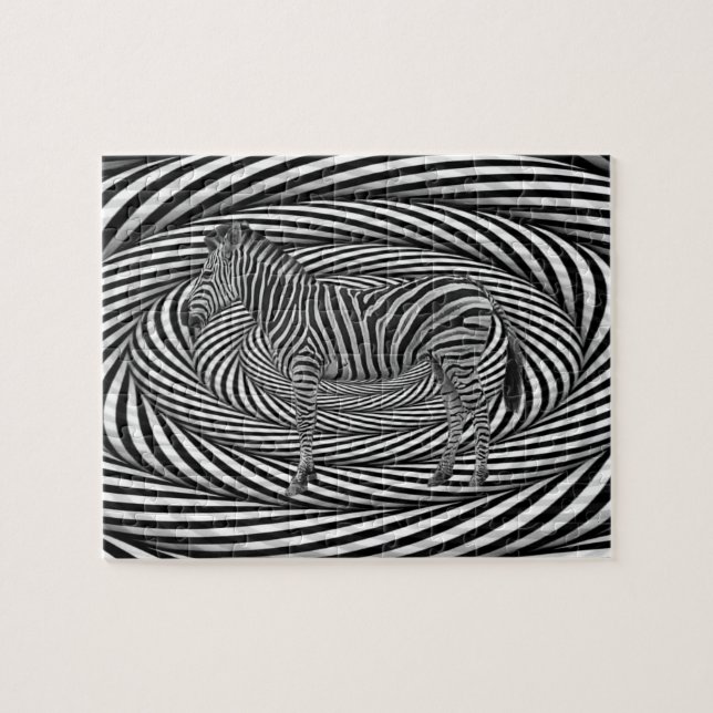 Zebra Dazzle Jigsaw Puzzle (Horizontal)