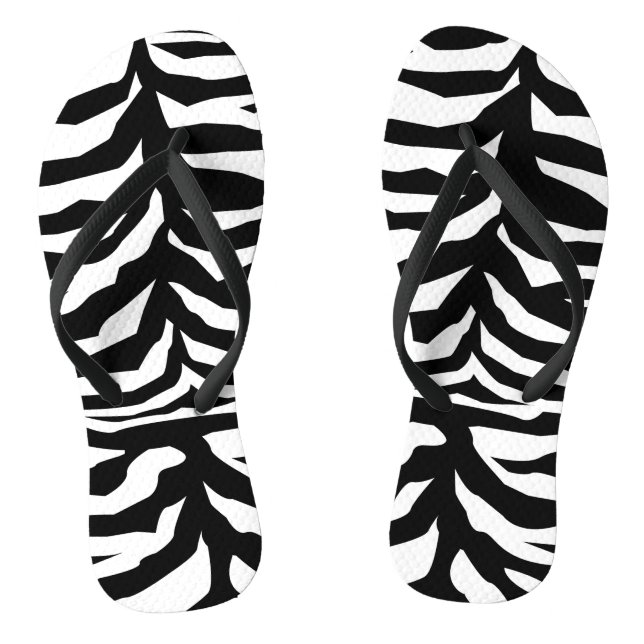 Zebra decoration  flip flops (Footbed)
