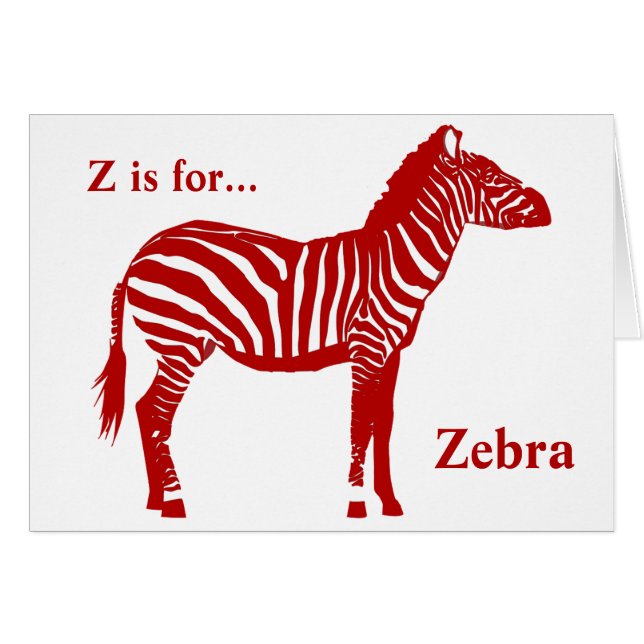 Zebra - Deep Red and White (Front Horizontal)