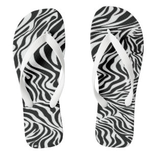 Zebra design  flip flops