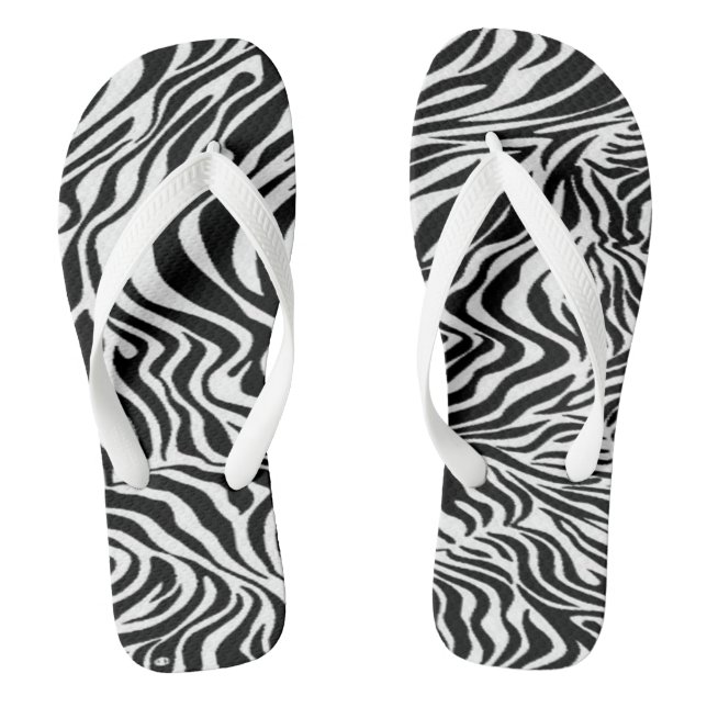 Zebra design  flip flops (Footbed)