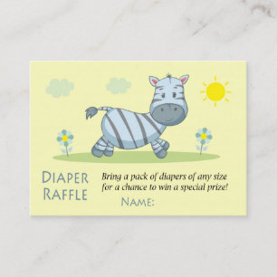 Zebra Diaper Raffle Tickets
