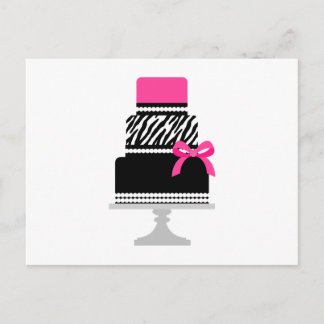 Zebra Diva Cake Postcard