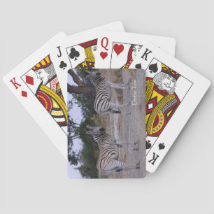 Zebra Double Take Photo Playing Cards