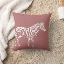 Zebra Earthy Throw Pillow