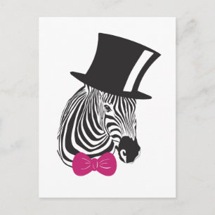 Zebra Elegant Unique Postcard