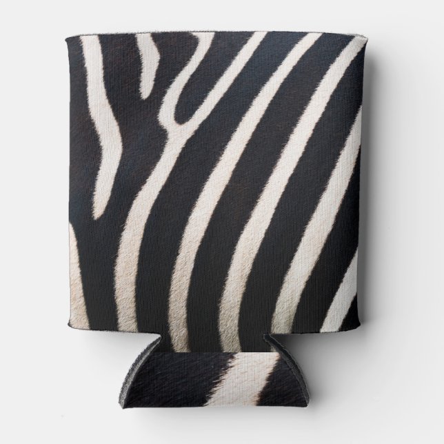 Zebra Essence: Authentic Skin Pattern Can Cooler (Front)