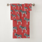 Zebra Exotic Animal Motif Deep Red