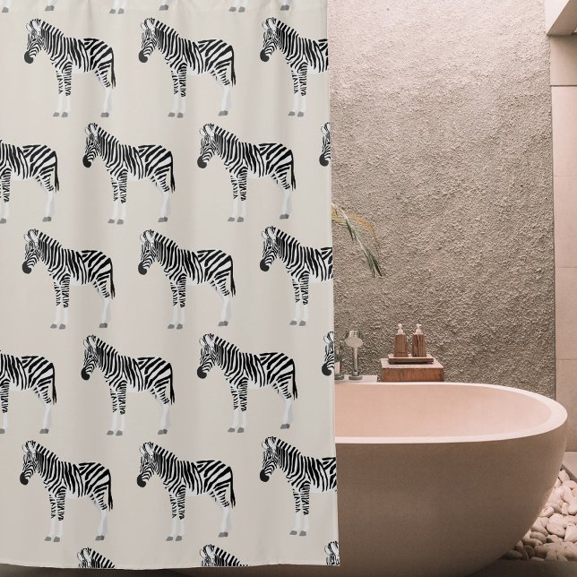 Zebra Exotic Animal Pattern Beige (Zebra Exotic Animal Pattern Beige Shower Curtain)