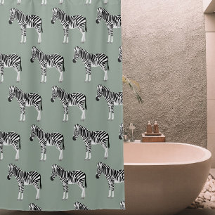 Zebra Exotic Animal Pattern Sage Green