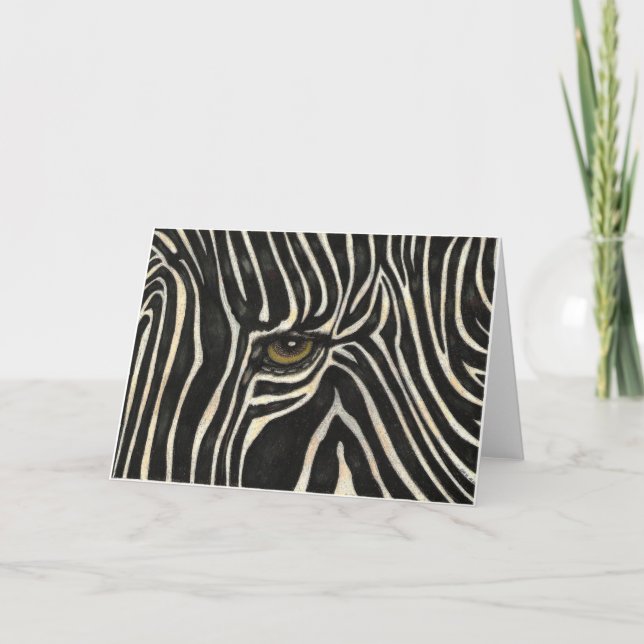 Zebra Eye Greeting Card (Front)