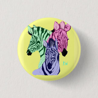 Zebra Eyesore 1 Inch Round Button