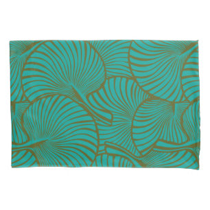 Zebra Fan Palm Hawaiian Tropical Green Reversible Pillowcase