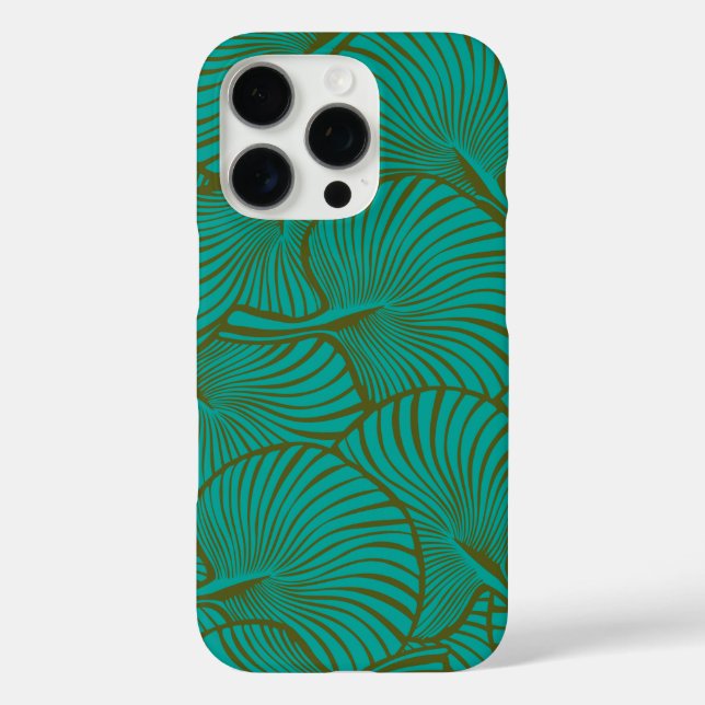 Zebra Fan Palm Hawaiian Tropical Jade Green Case-Mate iPhone Case (Back)