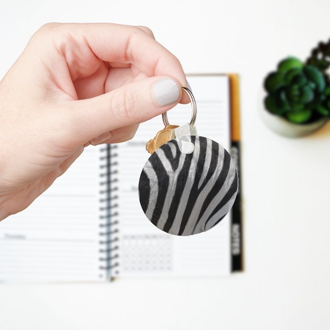 Zebra Faux Leather Keychain (Creator Uploaded)