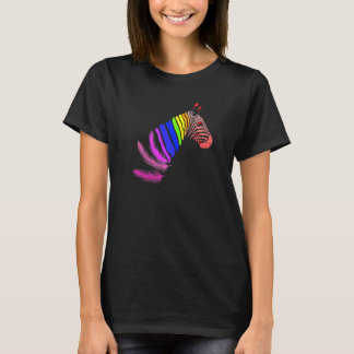Zebra Feathers LGBTQ Flag Pride Month Proud LGBTQ  T-Shirt