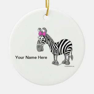 Zebra - Female Ceramic Ornament
