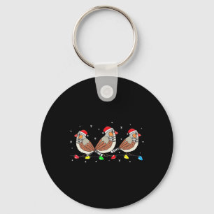 Zebra Finch Bird Christmas Lights Funny Pet Xmas G Keychain
