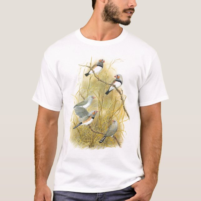 Zebra Finch Group - Taeniopygia guttata T-Shirt (Front)