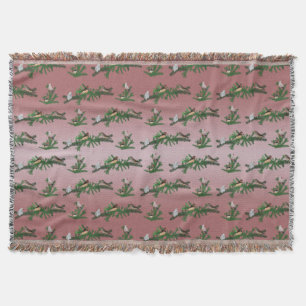 Zebra Finch Party Throw Blanket (Pink Mix)