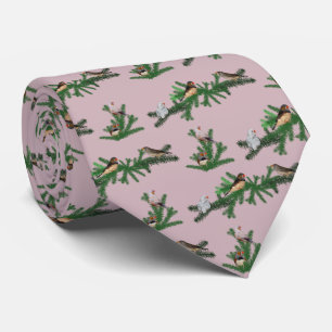 Zebra Finch Party Tie Double Sided (Pink)