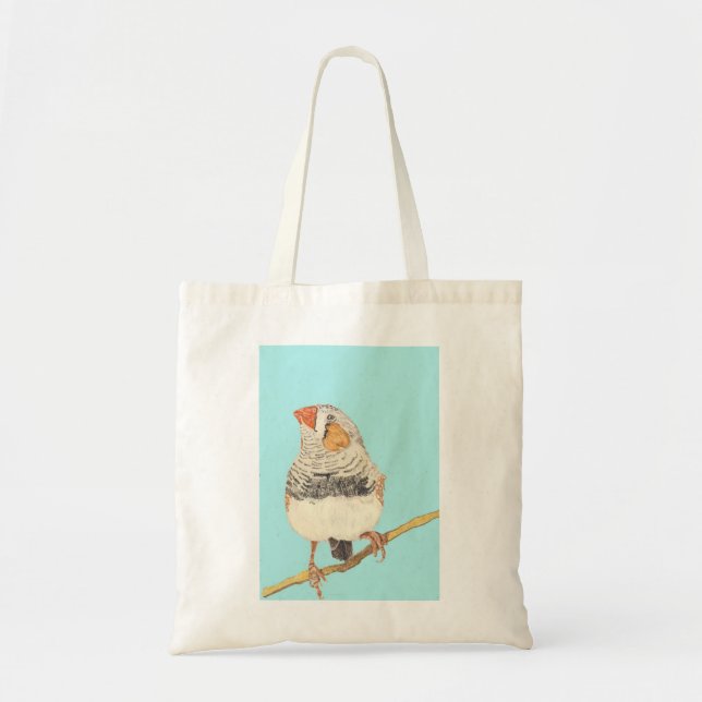 Zebra Finch Tote Bag (Front)
